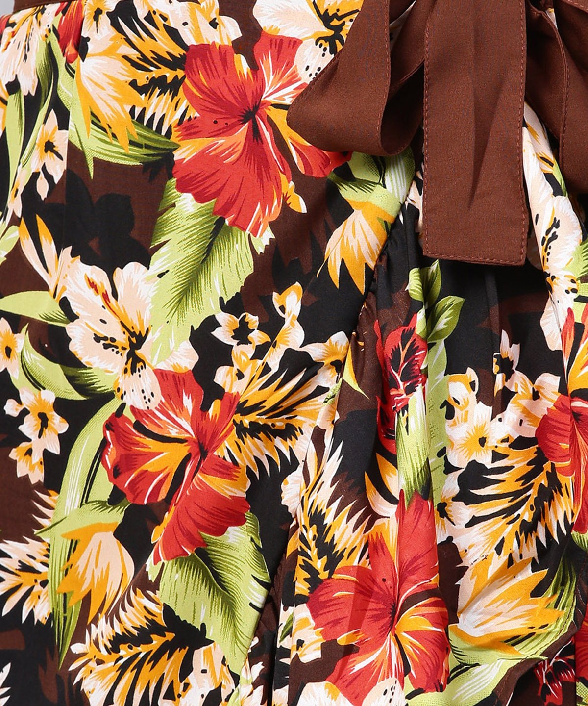 NOZ2TOZ Multi Flower Printed Calf Length Skirt - Distacart