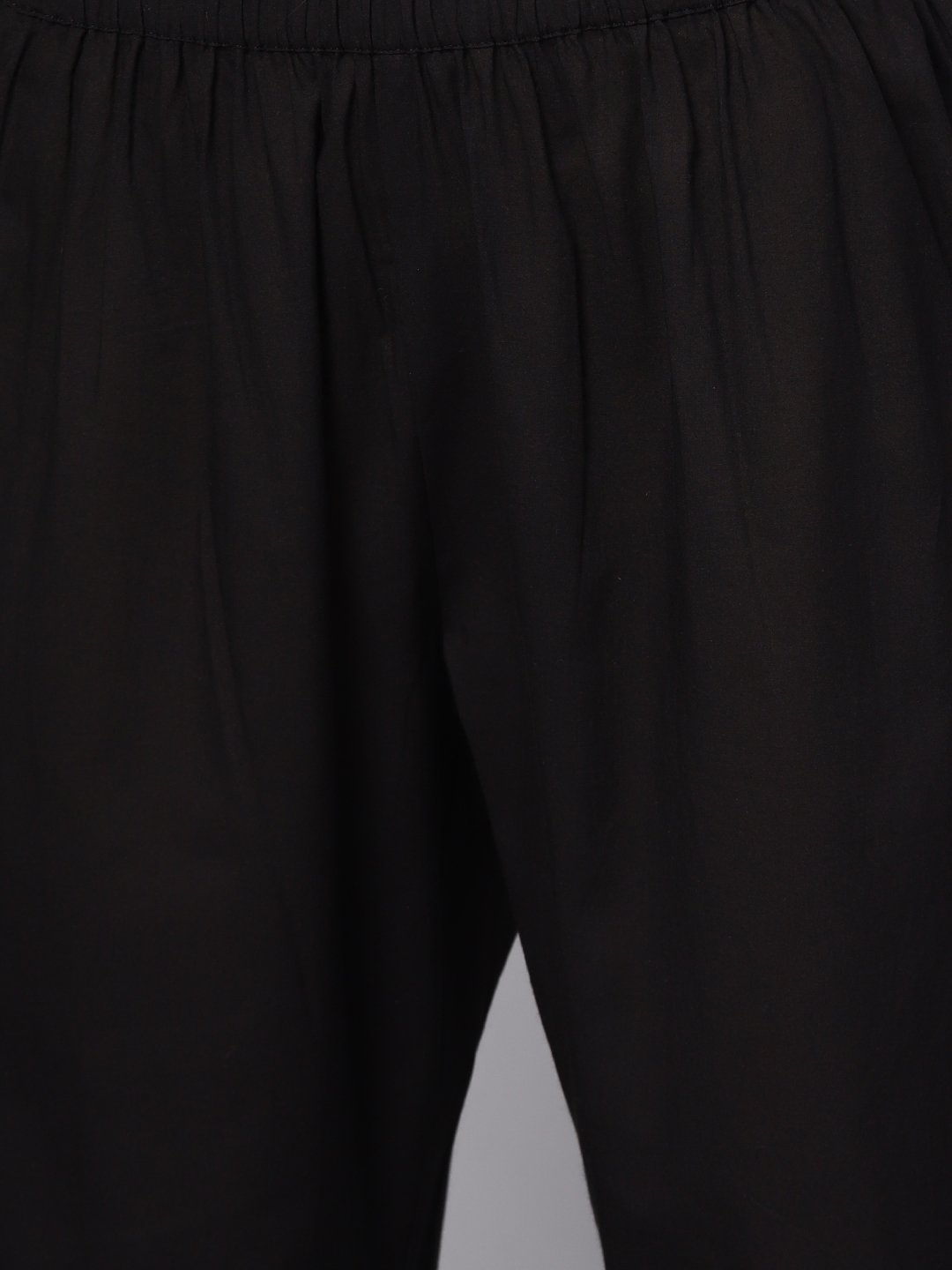 NOZ2TOZ Black 3/4Th Sleeve Cotton Kurta With Palazzo And Printed Dupatta - Distacart