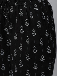 Thumbnail for NOZ2TOZ Women Black Floral Printed Night Suit - Distacart