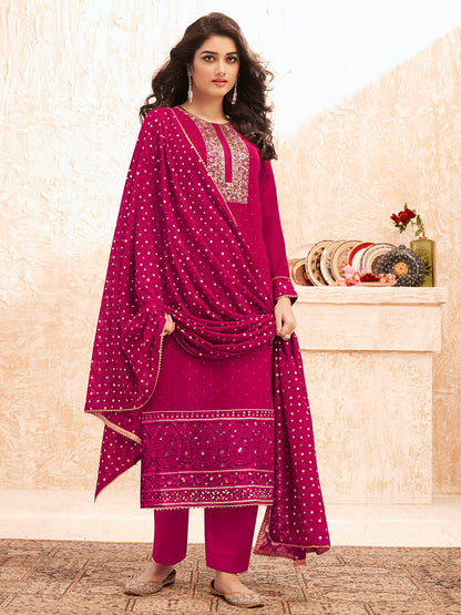 Myra Rani Emboidered Georgette Pant Style Suit - Distacart