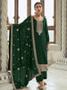 Myra Bottle Green Premium Silk Embroidered Pant Style Suit - Distacart