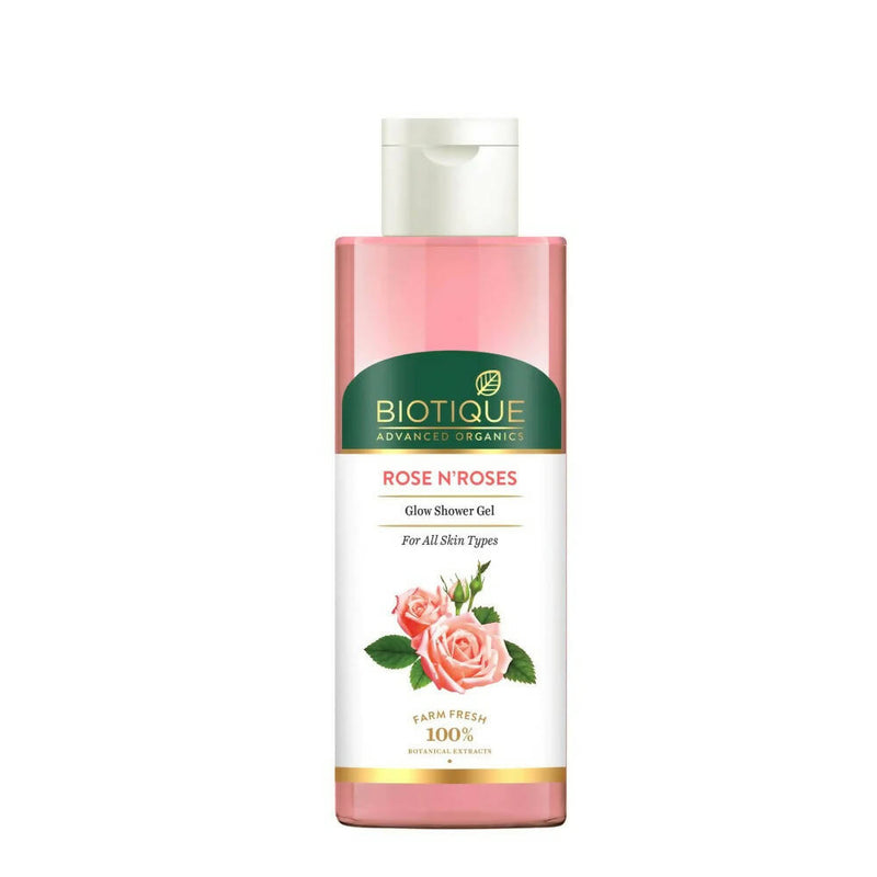 Biotique Rose n&#39;Roses Glow Shower Gel - Distacart