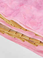 Thumbnail for House of Panchhi Coral colour Organza Floral design digital print Semi-Stitched Lehenga choli & Dupatta - Distacart