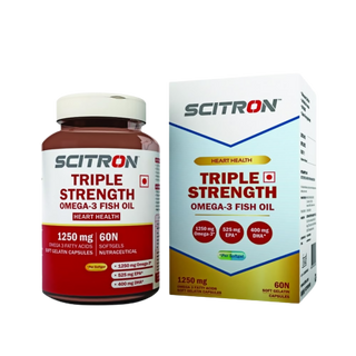 Scitron Triple Strength Omega-3 Fish Oil 1250mg Softgels - Distacart