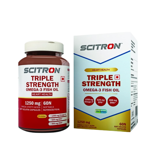 Scitron Triple Strength Omega-3 Fish Oil 1250mg Softgels - Distacart
