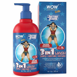 Wow Skin Science Kids 3 in 1 Wash - Golden Warrior Wonder Woman Edition - Distacart
