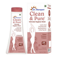 Thumbnail for Dr. Morepen Clean & Pure Intimate Wash for Women with Tea Tree Oil & Sea Buckthorns, Hygiene Wash - Distacart