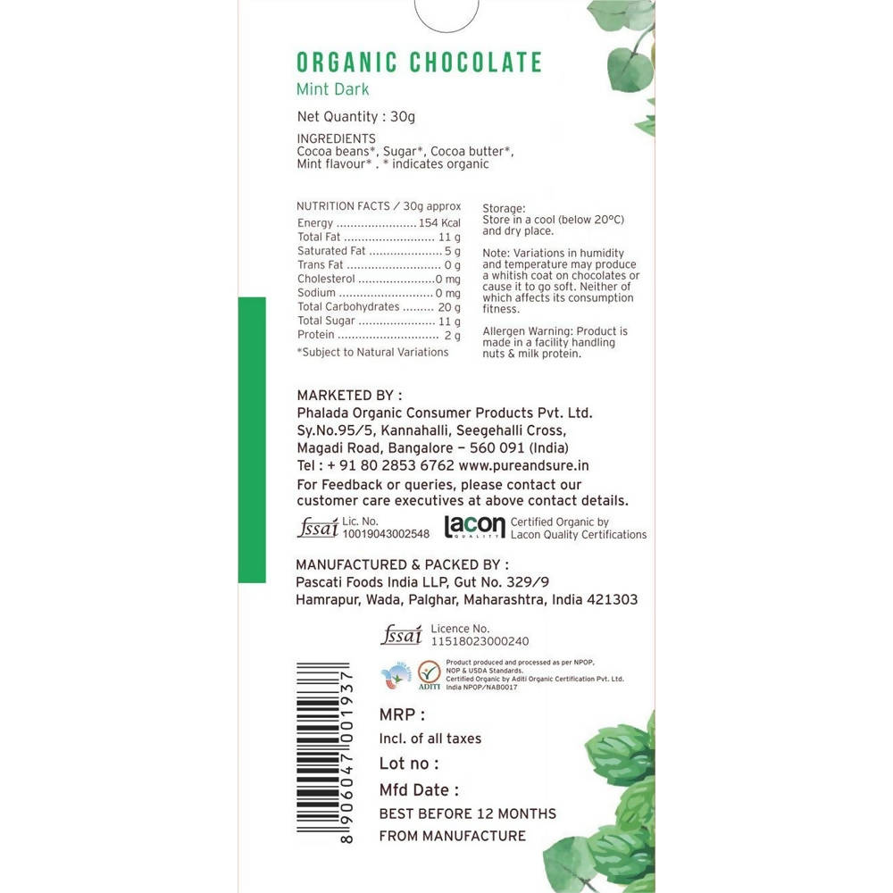 Organic Chocolate Mint Dark