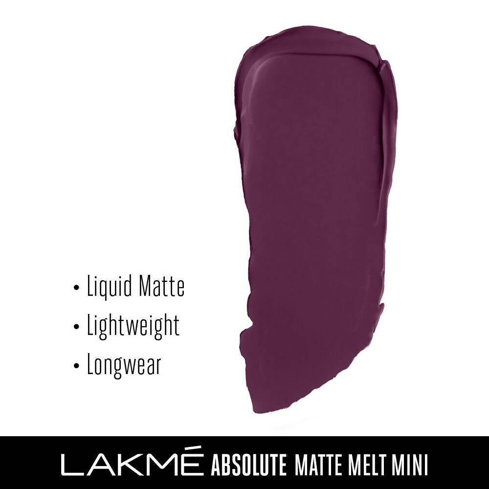 Lakme Absolute Matte Melt Mini Liquid Lip Color - Purple Tourist - Distacart