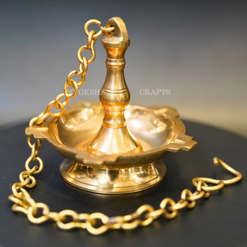 Brass Hanging Kerala Diya - Distacart