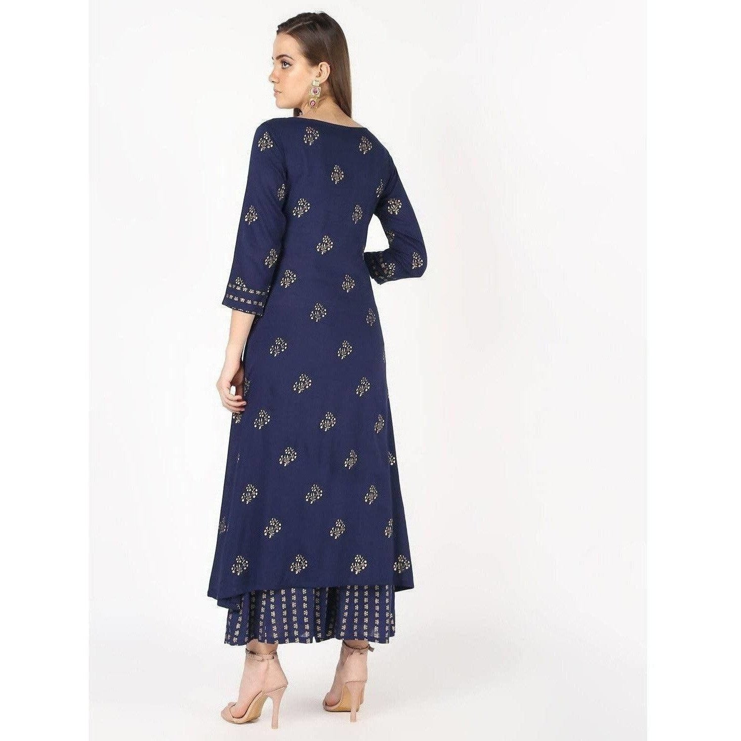 Cheera Women's Hand Block Print A-Line Kurta (CH042K)