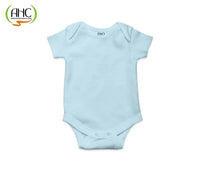 Thumbnail for AHC Soft Cotton Short-Sleeve Bodysuits Solid Onesies New Born Infant Dress - Blue/Grey/Green - Distacart