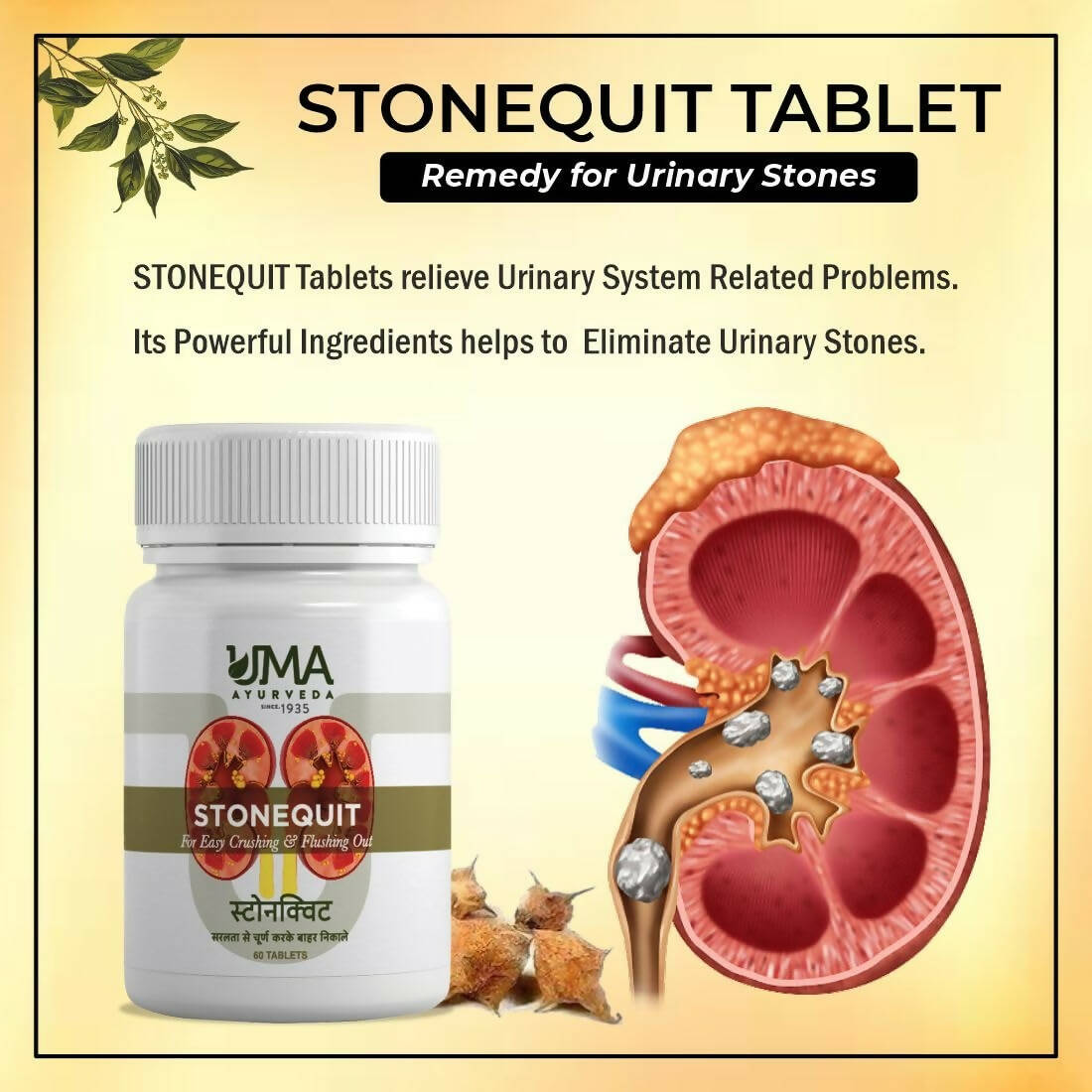 Uma Ayurveda Stonequit Tablets - Distacart