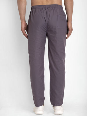 Jainish Men's Grey Solid Cotton Track Pants ( JOG 011Grey ) - Distacart