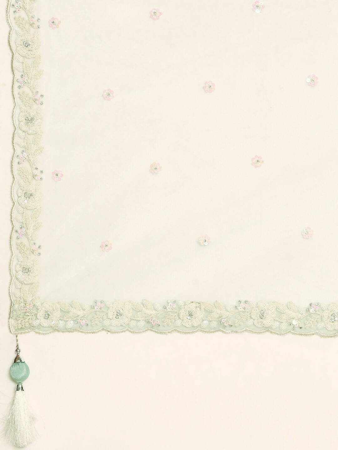 House of Panchhi Sea Green Chinon Sequins and Zarkan embroidery Lehenga choli & Dupatta - Distacart