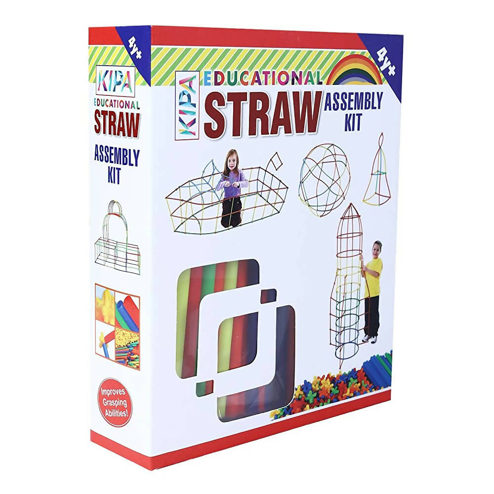 Kipa Children's Puzzle Straw Assembly, Educational Play and Learn Plastic Building Construction, Stitching Assembly Straw Build Blocks Creative Toy - Distacart