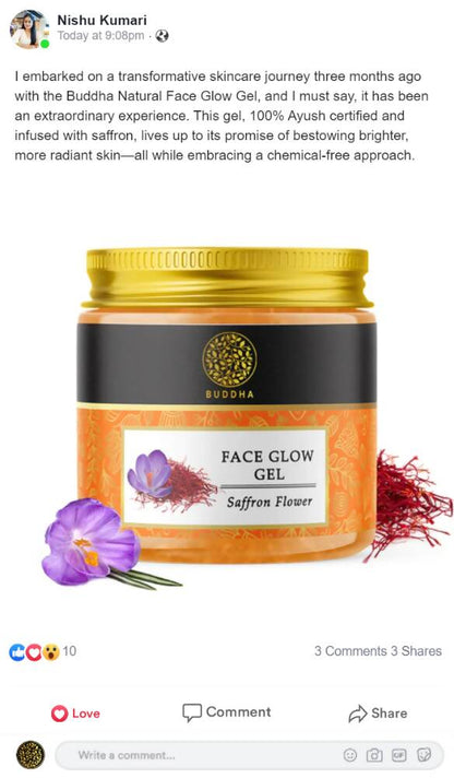Buddha Natural Face Glow Gel - Distacart