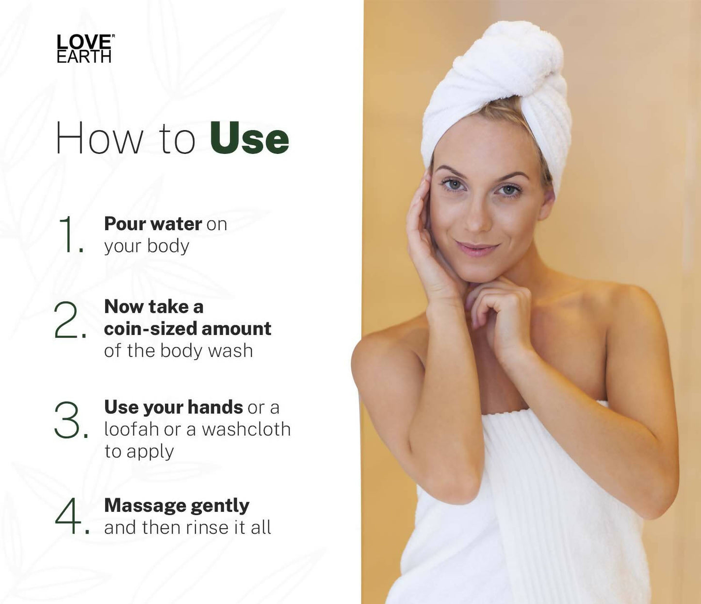 Love Earth Body Wash Jasmine, Green Tea & Charcoal - Distacart