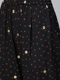 Thumbnail for Ahalyaa Women Black & Pink Bandhani Khari Printed Kurta with Trousers & Dupatta