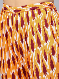 Thumbnail for Ahalyaa Mustard Solid Kimono Style Cotton Kurta Set