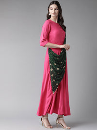 Thumbnail for Ahalyaa Women's Dark Pink Gown