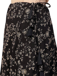 Thumbnail for Ahalyaa Indowestern Black Shirt With Skirt Set