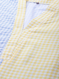 Thumbnail for Ahalyaa Colour Blocked Printed Checks Tunic
