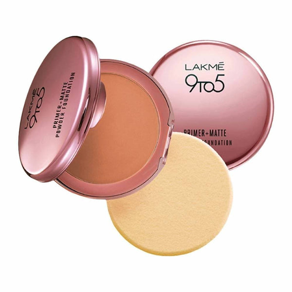 Lakme 9 To 5 Primer With Matte Powder Foundation Compact - Honey Dew - Distacart