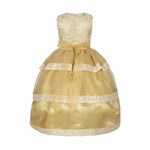 Thumbnail for Asmaani Baby Girl's Off White Colour Satin A-Line Maxi Full Length Dress (AS-DRESS_22111) - Distacart