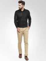 Thumbnail for Jainish Men's Cotton Solid Black Formal Shirt's ( SF 361Black ) - Distacart