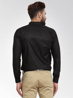 Thumbnail for Jainish Men's Cotton Solid Black Formal Shirt's ( SF 361Black ) - Distacart
