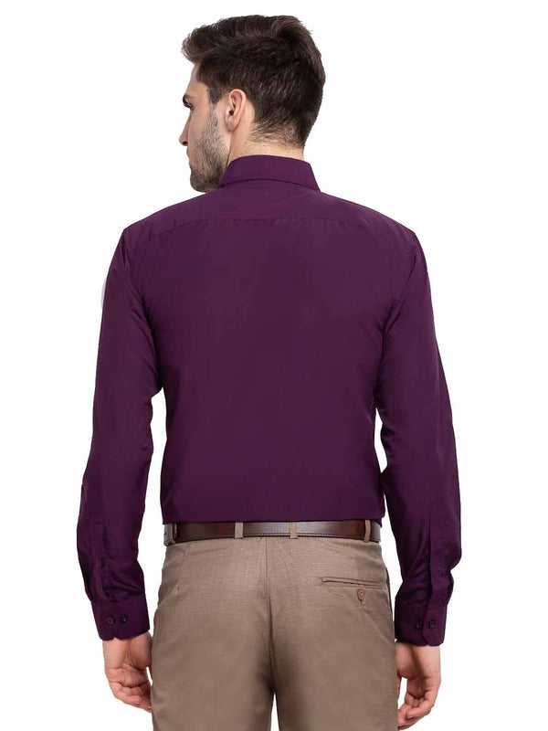 Jainish Men's Cotton Solid Burgundy Purple Formal Shirt's ( SF 361Burgundy ) - Distacart