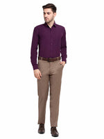 Thumbnail for Jainish Men's Cotton Solid Burgundy Purple Formal Shirt's ( SF 361Burgundy ) - Distacart