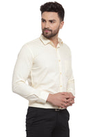 Thumbnail for Jainish Men's Cotton Solid Cream Formal Shirt's ( SF 361Cream ) - Distacart