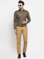 Thumbnail for Jainish Men's Cotton Solid Dark Brown Formal Shirt's ( SF 361Dark-Brown ) - Distacart