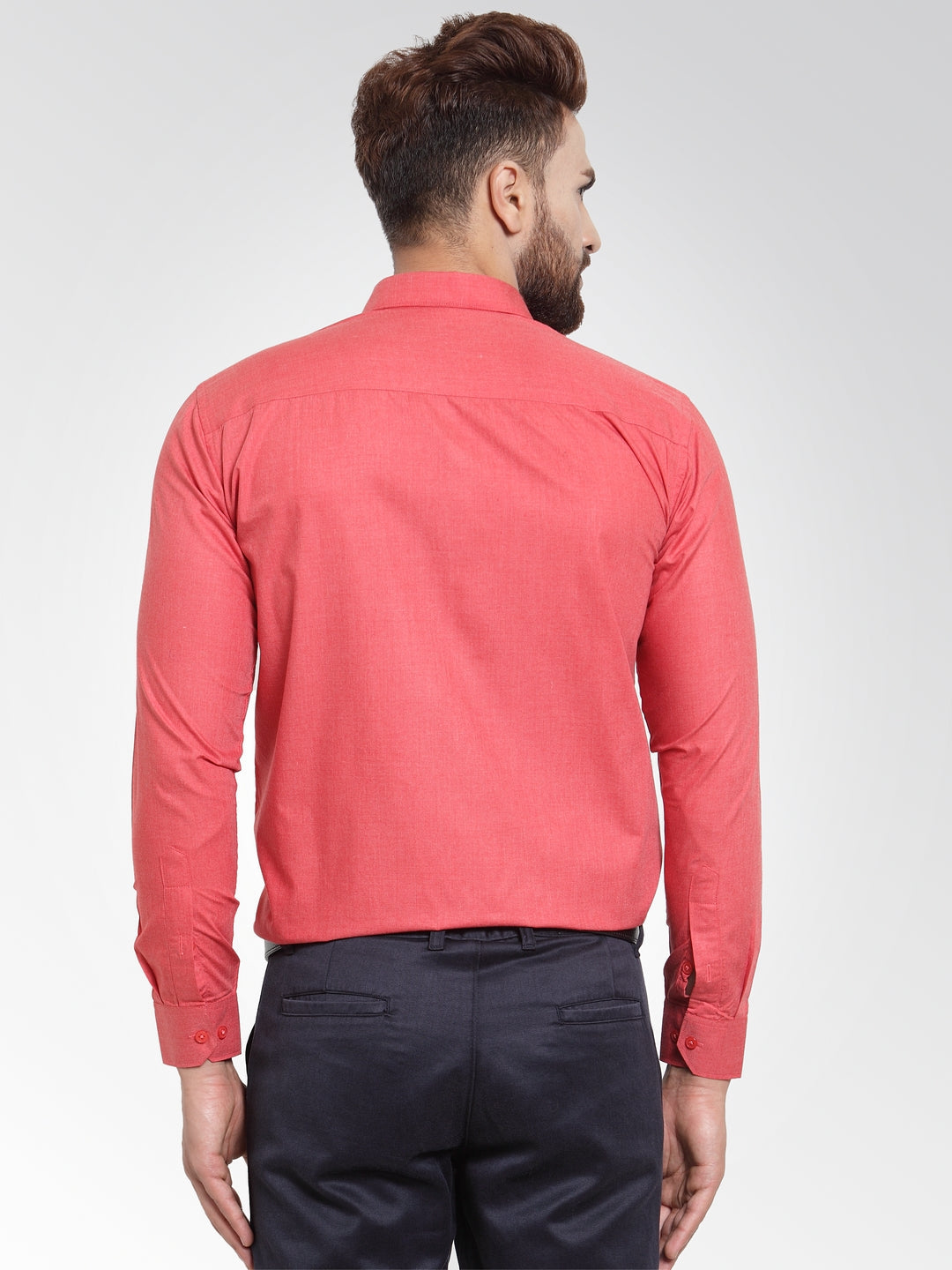 Jainish Men's Cotton Solid Desire Orange Formal Shirt's ( SF 361Desire ) - Distacart