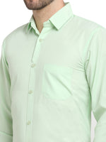 Thumbnail for Jainish Men's Cotton Solid Light Green Formal Shirt's ( SF 361Light-Green ) - Distacart