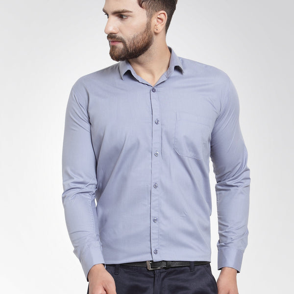 Jainish Men's Cotton Solid Light Grey Formal Shirt's ( SF 361Light-Grey ) - Distacart