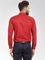 Thumbnail for Jainish Men's Cotton Solid Maroon Formal Shirt's ( SF 361Mehroon ) - Distacart