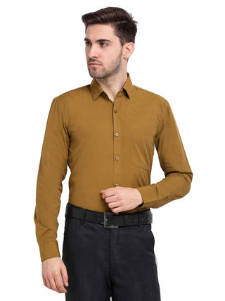 Jainish Men's Cotton Solid Mustard Formal Shirt's ( SF 361Mustard ) - Distacart