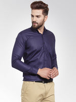 Thumbnail for Jainish Men's Cotton Solid Navy Blue Formal Shirt's ( SF 361Navy ) - Distacart