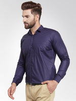 Thumbnail for Jainish Men's Cotton Solid Navy Blue Formal Shirt's ( SF 361Navy ) - Distacart