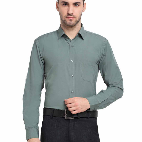 Jainish Men's Cotton Solid Pista Green Formal Shirt's ( SF 361Pista ) - Distacart