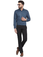 Thumbnail for Jainish Men's Cotton Solid Teal Blue Formal Shirt's ( SF 361Teal ) - Distacart