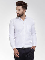 Thumbnail for Jainish Men's Cotton Solid White Formal Shirt's ( SF 361White ) - Distacart