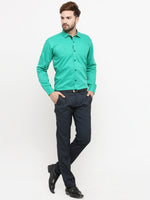 Thumbnail for Jainish Green Formal Shirt with black detailing ( SF 411Green ) - Distacart