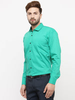 Thumbnail for Jainish Green Formal Shirt with black detailing ( SF 411Green ) - Distacart
