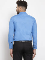 Thumbnail for Jainish Light Blue Formal Shirt with black detailing ( SF 411Light-Blue ) - Distacart
