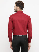 Thumbnail for Jainish Maroon Formal Shirt with black detailing ( SF 411Red ) - Distacart