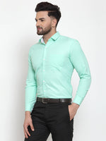 Thumbnail for Jainish Green Formal Shirt with white detailing ( SF 419Green ) - Distacart